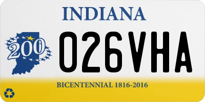 IN license plate 026VHA