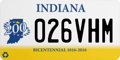 IN license plate 026VHM