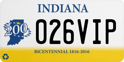 IN license plate 026VIP