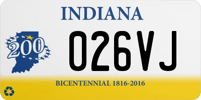 IN license plate 026VJ