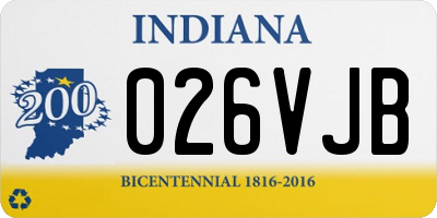 IN license plate 026VJB