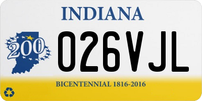 IN license plate 026VJL