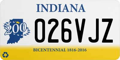 IN license plate 026VJZ