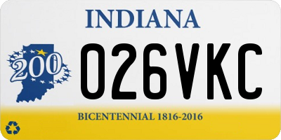 IN license plate 026VKC