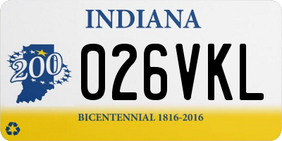 IN license plate 026VKL
