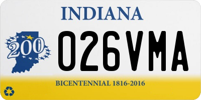 IN license plate 026VMA