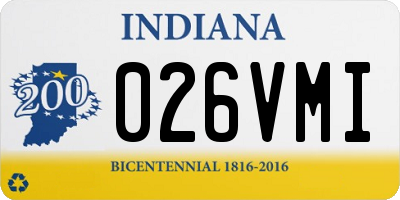 IN license plate 026VMI