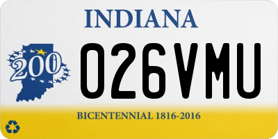 IN license plate 026VMU