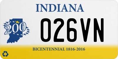 IN license plate 026VN