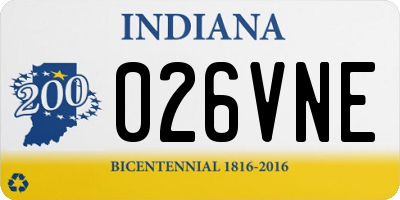 IN license plate 026VNE