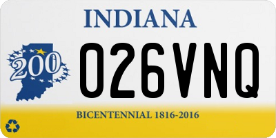 IN license plate 026VNQ