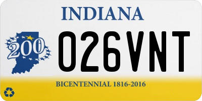 IN license plate 026VNT