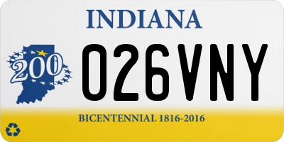 IN license plate 026VNY