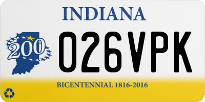IN license plate 026VPK