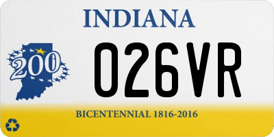 IN license plate 026VR