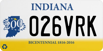 IN license plate 026VRK