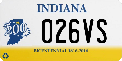 IN license plate 026VS