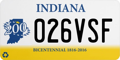 IN license plate 026VSF