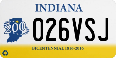 IN license plate 026VSJ