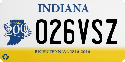 IN license plate 026VSZ