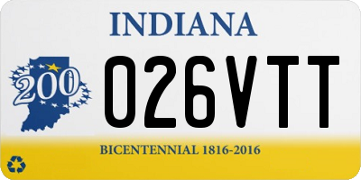 IN license plate 026VTT