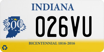 IN license plate 026VU