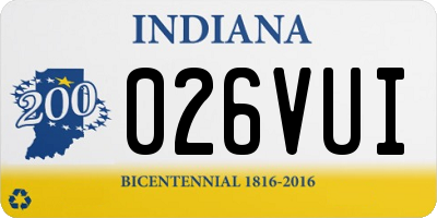 IN license plate 026VUI