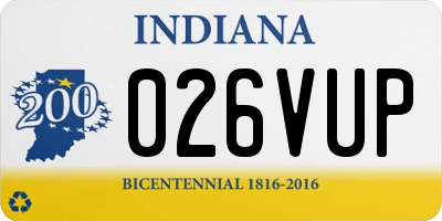 IN license plate 026VUP