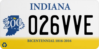 IN license plate 026VVE