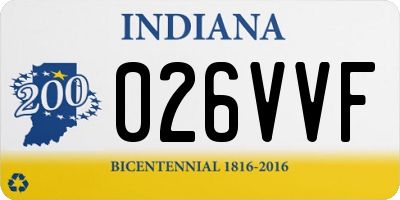 IN license plate 026VVF