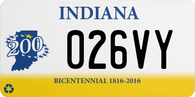IN license plate 026VY