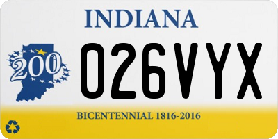 IN license plate 026VYX
