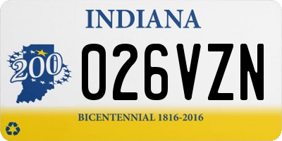 IN license plate 026VZN