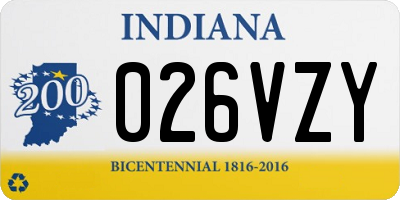 IN license plate 026VZY
