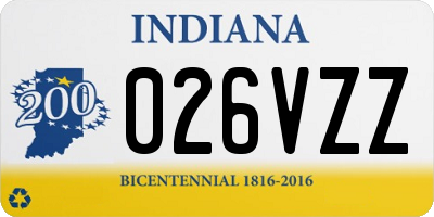 IN license plate 026VZZ