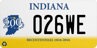 IN license plate 026WE