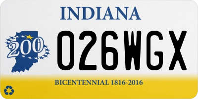 IN license plate 026WGX