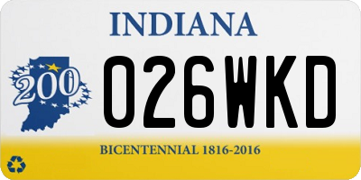 IN license plate 026WKD