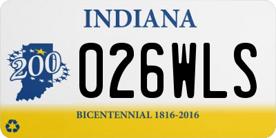IN license plate 026WLS