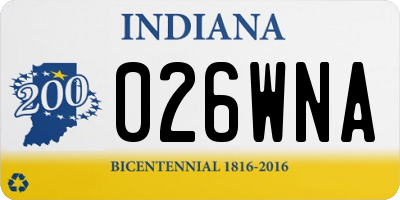 IN license plate 026WNA
