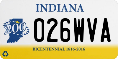 IN license plate 026WVA