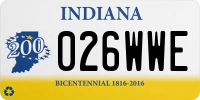 IN license plate 026WWE