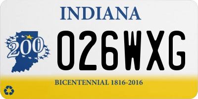 IN license plate 026WXG
