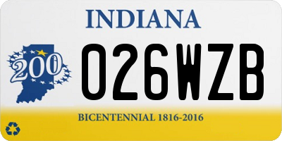 IN license plate 026WZB