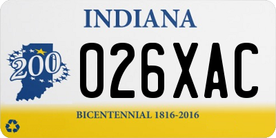 IN license plate 026XAC