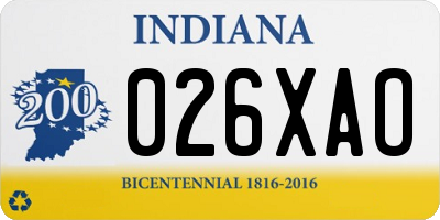 IN license plate 026XAO