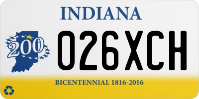 IN license plate 026XCH