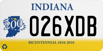 IN license plate 026XDB