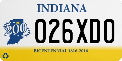 IN license plate 026XDO