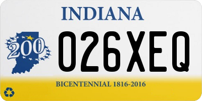 IN license plate 026XEQ